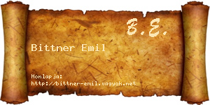 Bittner Emil névjegykártya